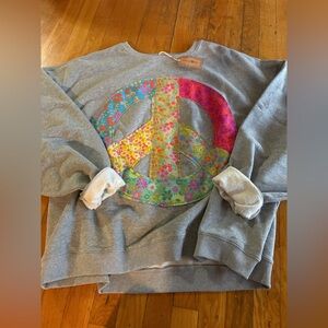 NWT Natural Life Peace Sign Crewneck SOLD